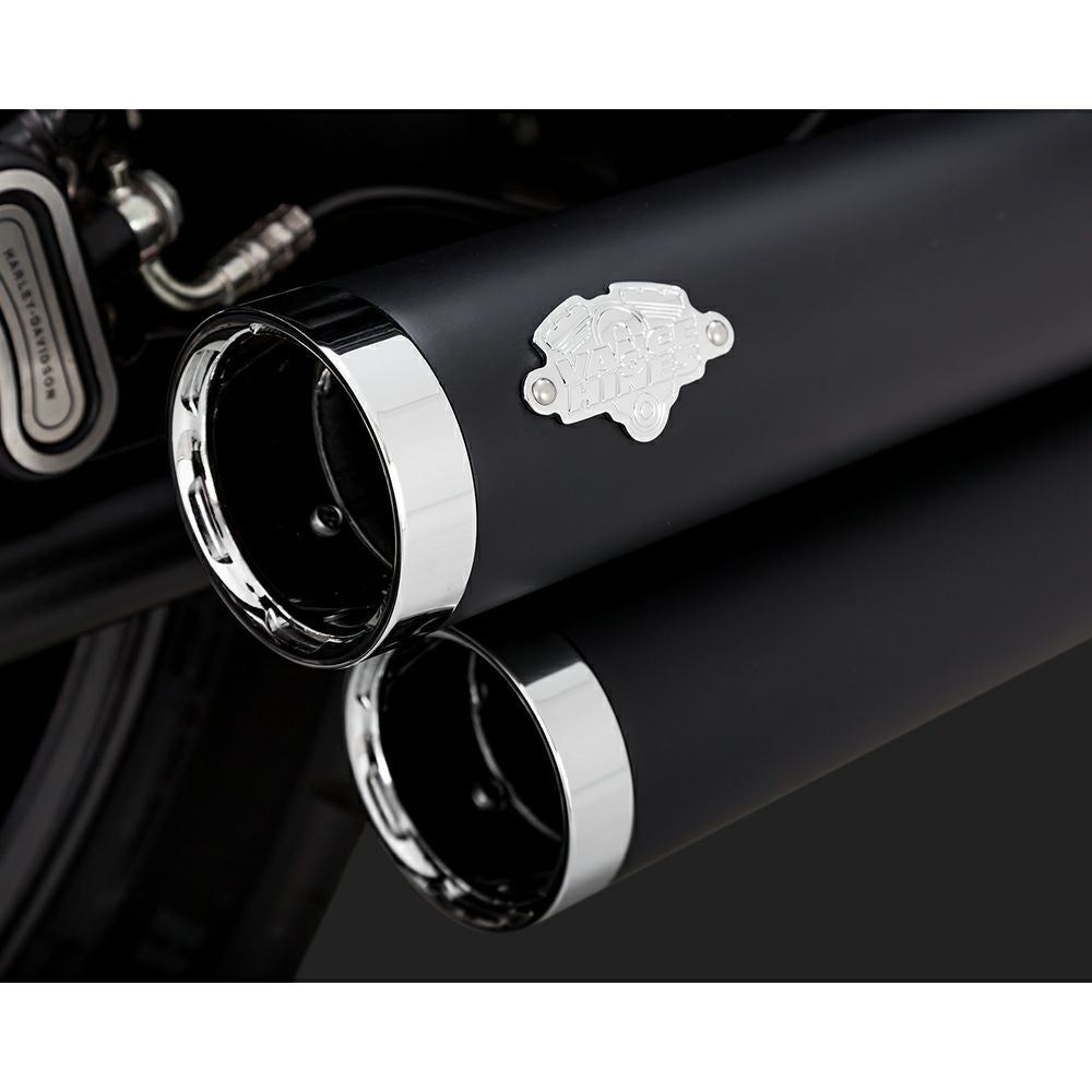 バンス＆ハインズ　ビッグショット・スタッガード　フルエキゾーストマフラー　ブラック　M8ソフテイル-02