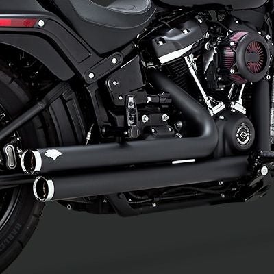 バンス＆ハインズ　ビッグショット・スタッガード　フルエキゾーストマフラー　ブラック　M8ソフテイル-05