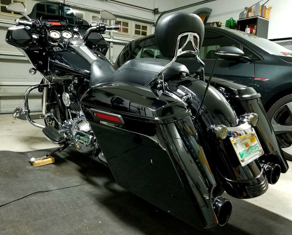 HogWorkz エクステンド サドルバッグ ビビッドブラック　1994～2013ツーリング-04