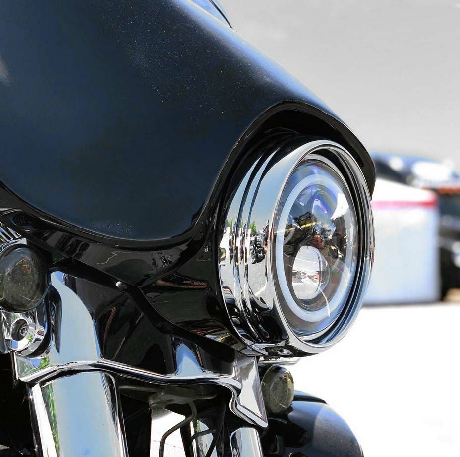 Hog Workz　ヘッドライト・トリムリング　クローム　ハーレー、ツーリングモデル用-04