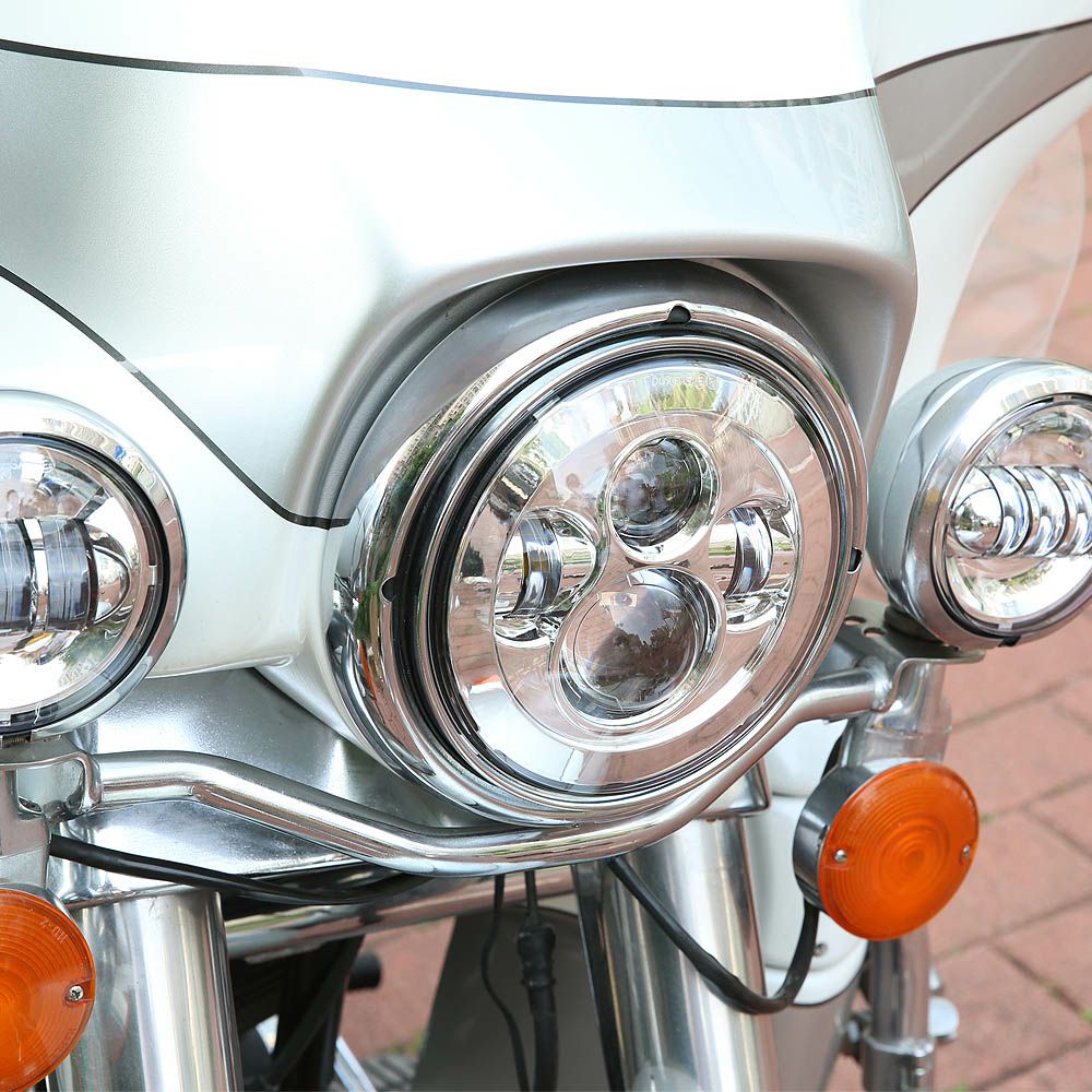 WMW LED 7インチ ヘッドライト クローム |ハーレーパーツ専門店 HDパーツ