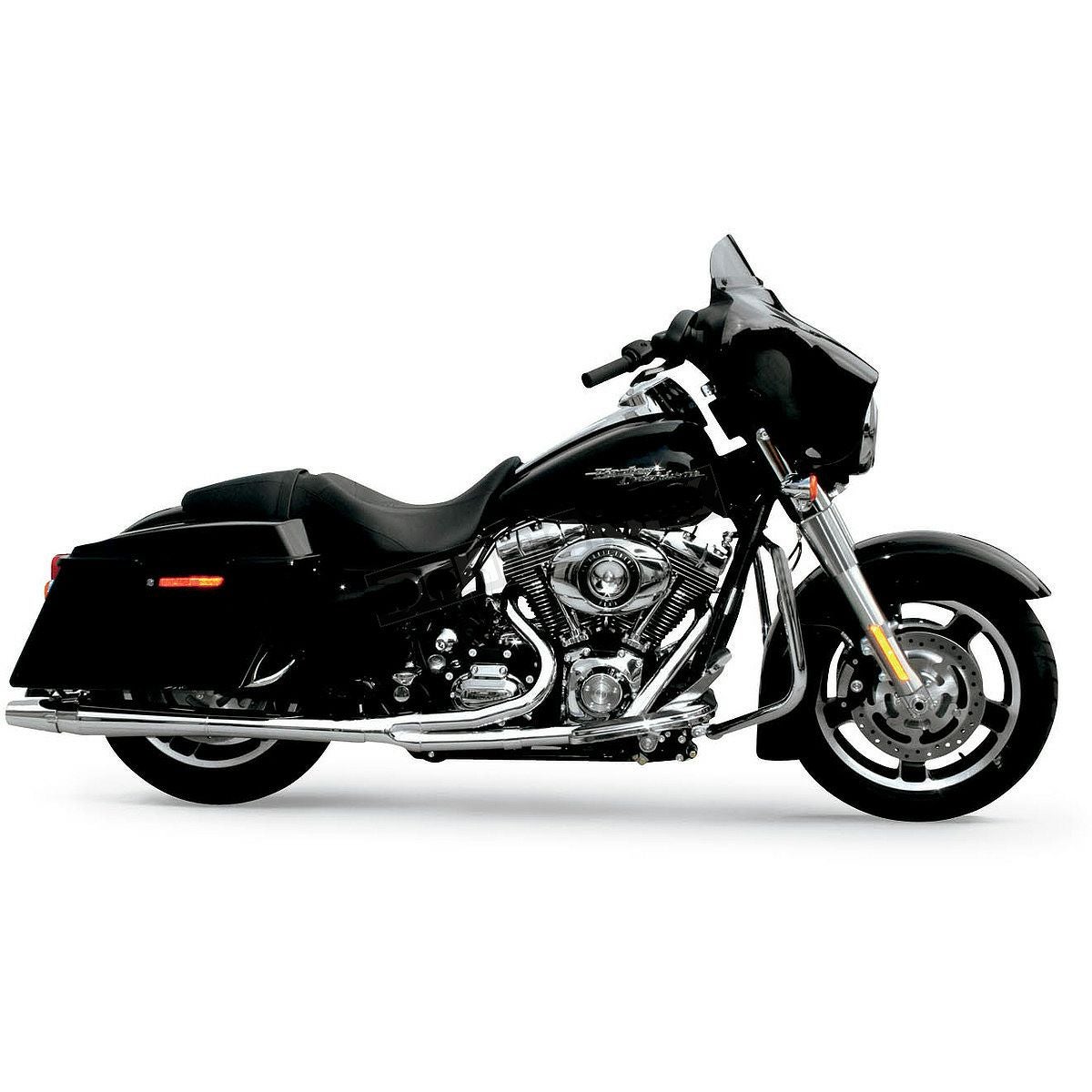 サンダーヘッダー ロングスタイル 2-1フルエキゾーストマフラー クローム　ツインカム用-01