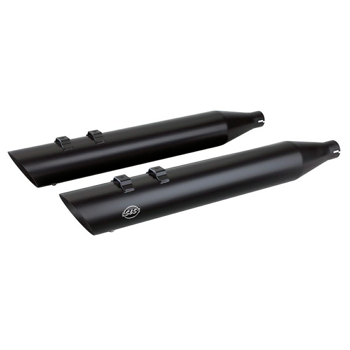 S&S 4インチ スラッシュダウン・スリップオンマフラー ブラック-01