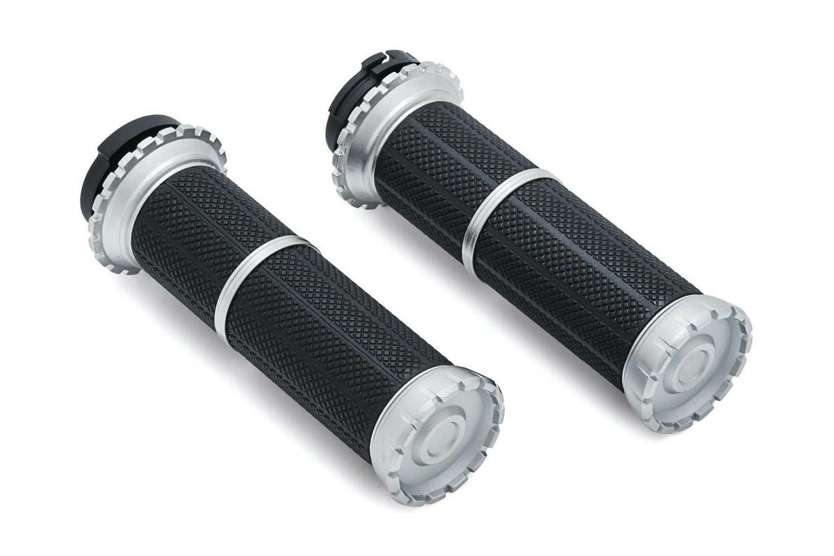 クリアキン RIOTグリップ シルバー　ケーブルスロットル車用-01