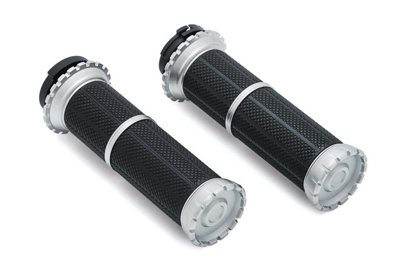 クリアキン RIOTグリップ シルバー　ケーブルスロットル車用-01