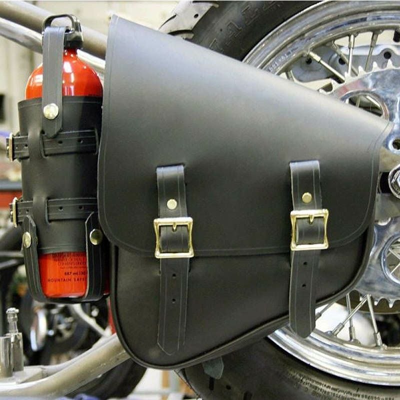 Nash Motorcycle(ナッシュ モーターサイクル)NASHTYスイングアームバッグ ブラック/ニッケル-02