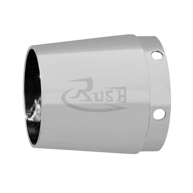 Rush（ラッシュ）Logo テーパーエンドキャップ　クローム-01