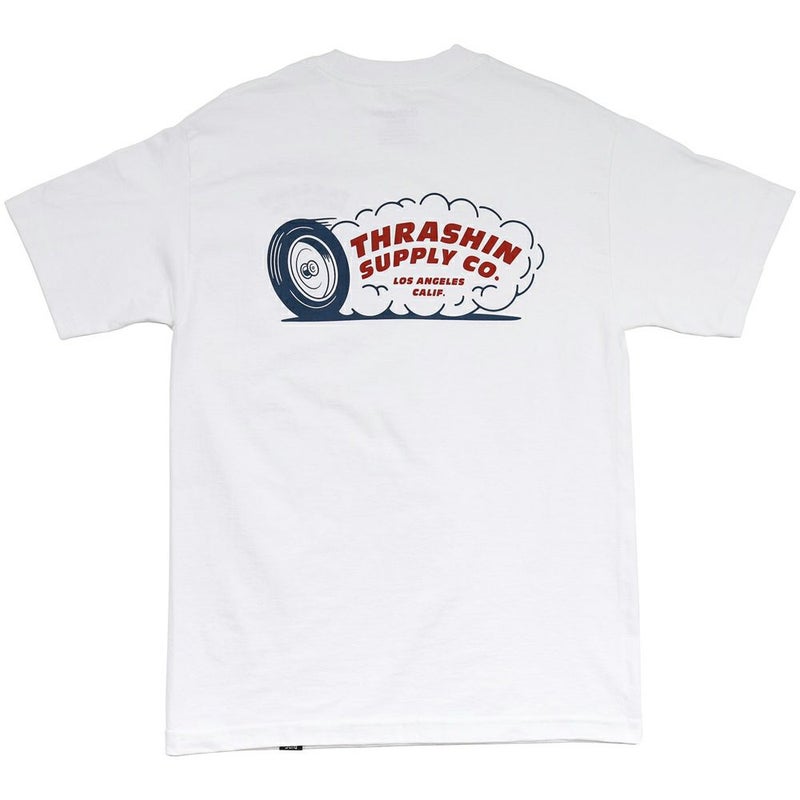 Thrashin Supply 「Burnout」 ポケット Tシャツ ホワイト-01