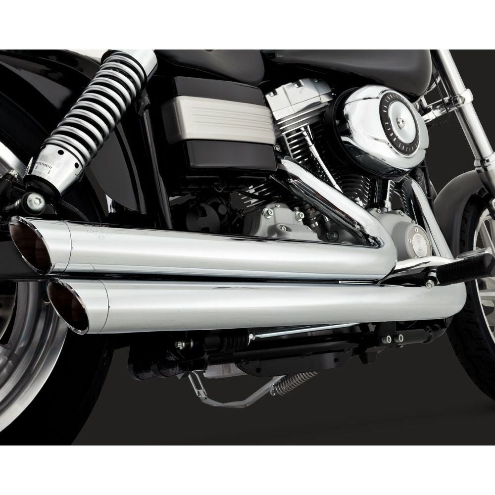 バンス&ハインズ ビッグショットスタッガード 2into2 フルエキゾーストマフラー クローム-04