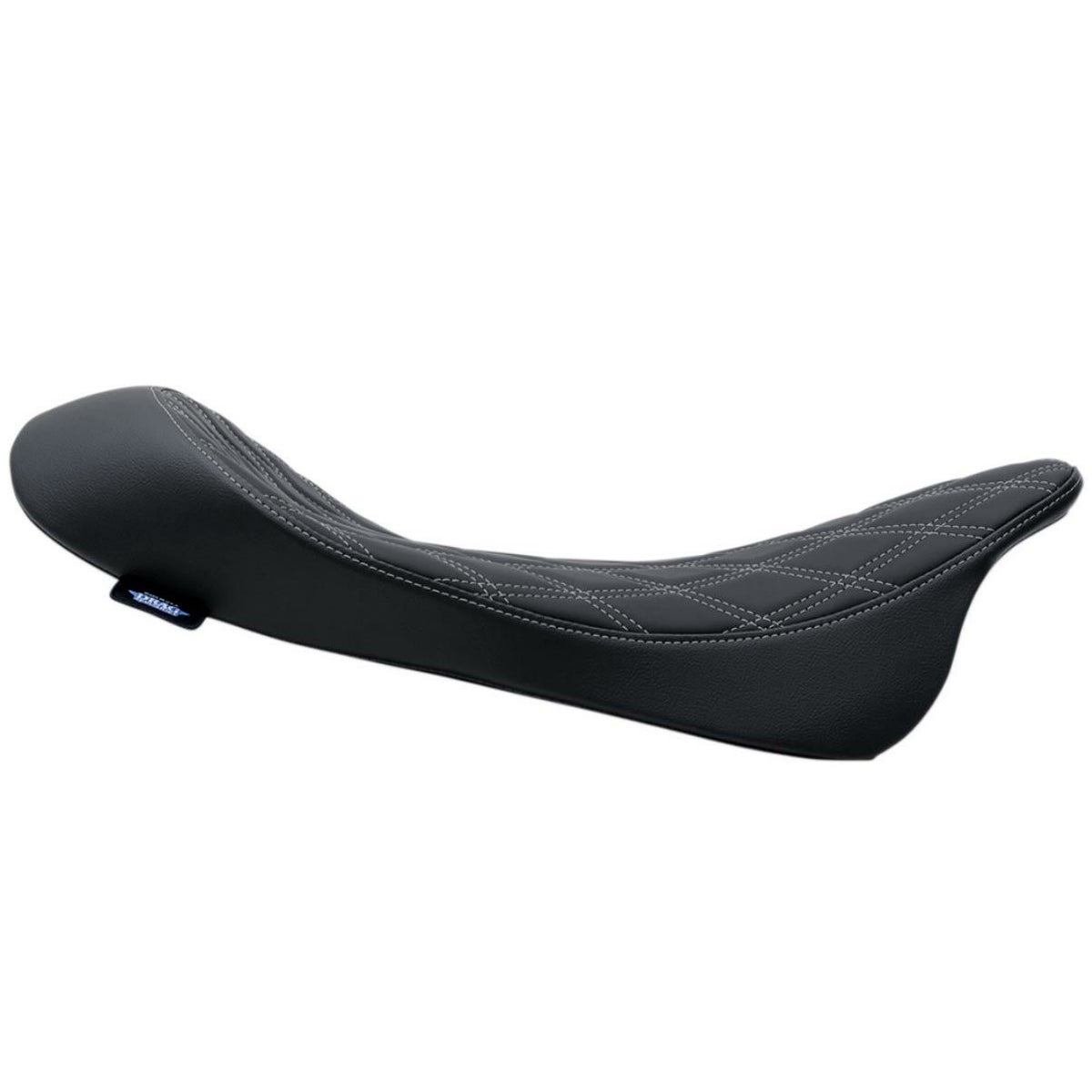 Drag Specialties ロープロファイル ソロシート ダブルダイヤモンドステッチ シルバー-02