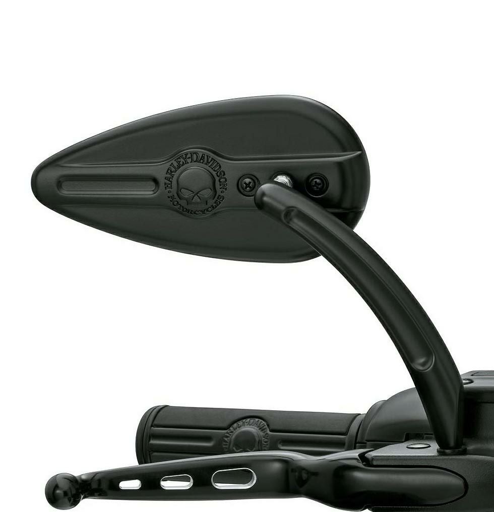 ウィリーG スカル ティアドロップミラー　ブラック-01