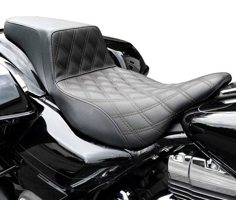 サドルマン フロント LS-ステップアップシート ブラック ハーレー