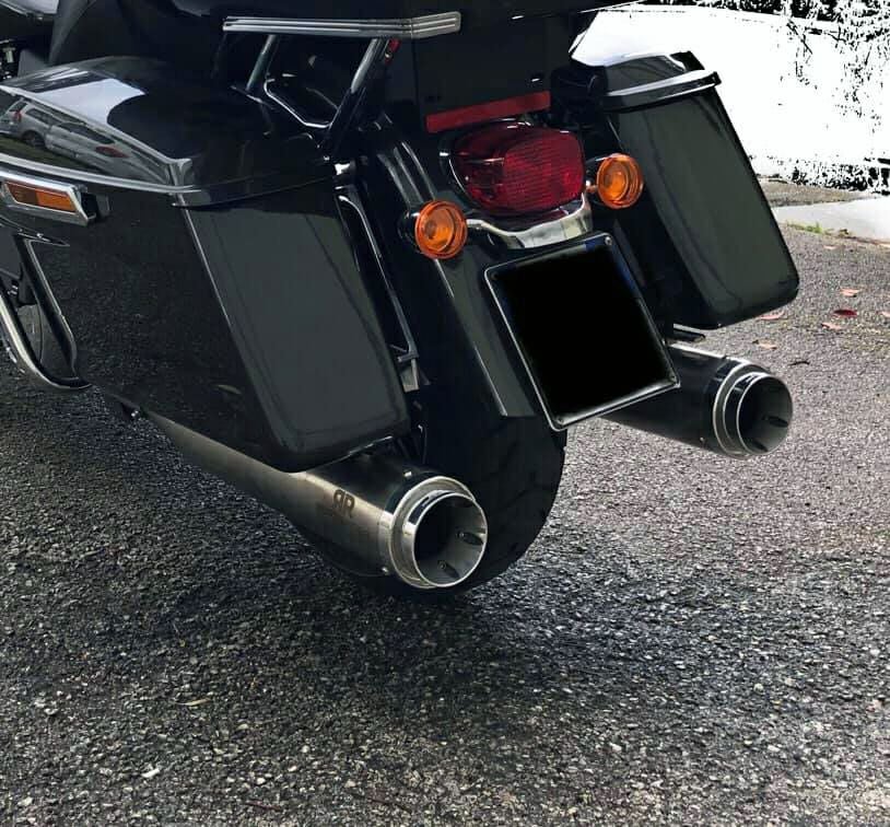 RED THUNDER スリップオンマフラー M8ツーリング サテンシルバー-07