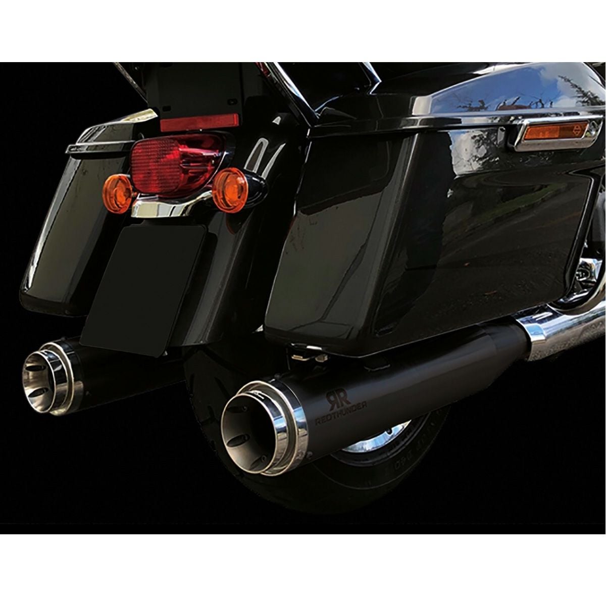 RED THUNDER スリップオンマフラー M8ツーリング セラミックブラック-02
