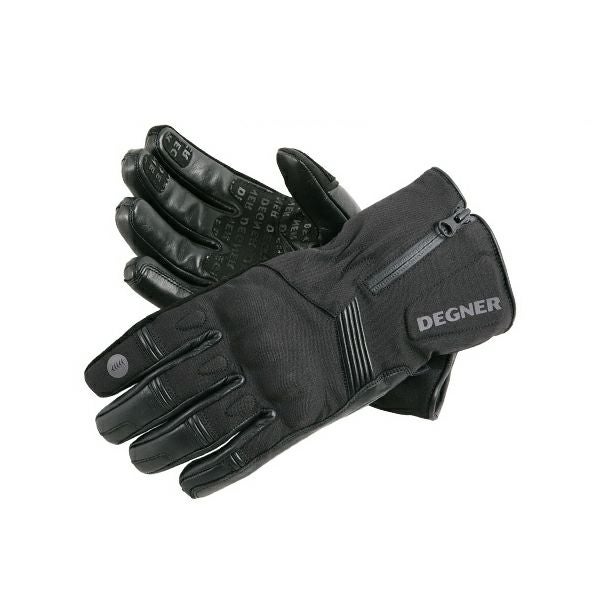 デグナー テキスタイル・ウィンターグローブ ブラック/ブラック-01