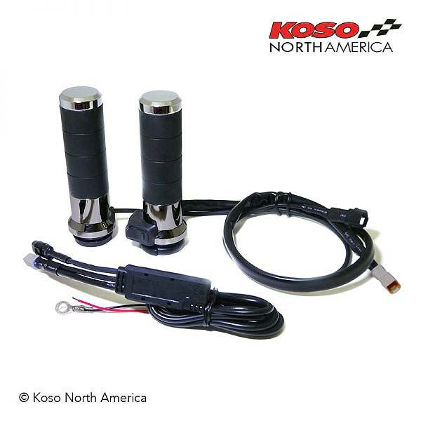 KOSO TITAN-X ヒーテッドグリップ　クローム　ケーブルスロットル-03