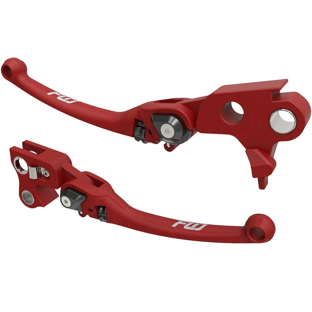 FLO MOTORSPORTS MXスタイル レバーセット(調整式) レッド　2014～2016 ツーリング-02