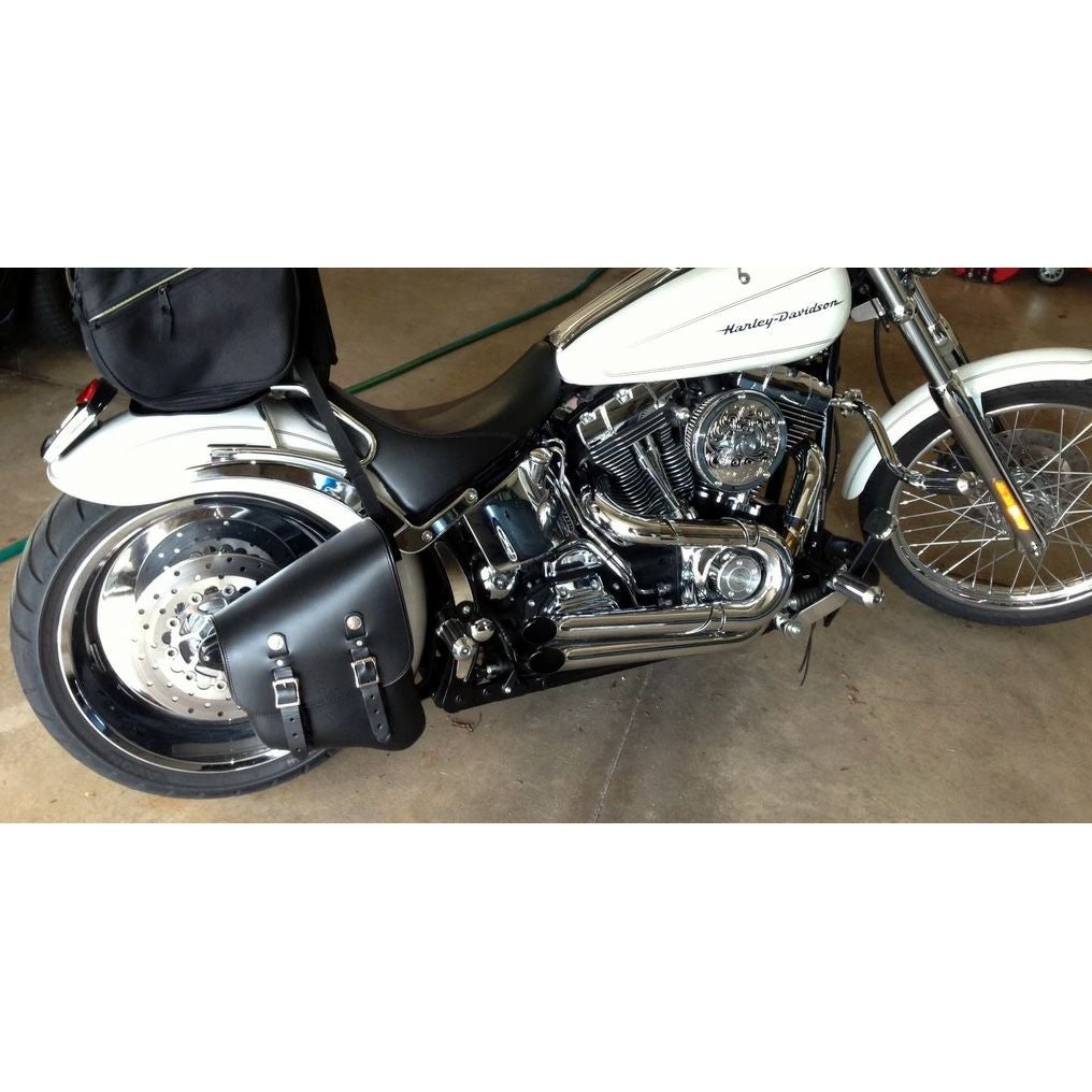 レザーワークス エクストララージ・スウィングアーム・本革サイドバッグ 右用 ブラック-02