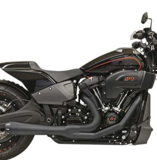 M8 ソフテイル 2-1 フルエキゾーストマフラー (チタニウム) Red