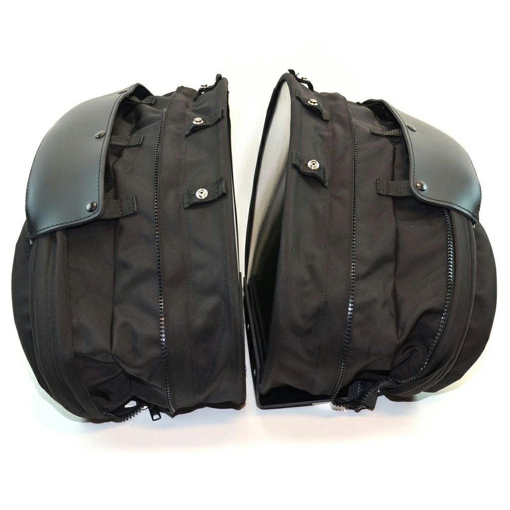 LeatherWorks レトロ・Tスポーツ バリスティック＆本革サドルバッグ (左右セット)-03