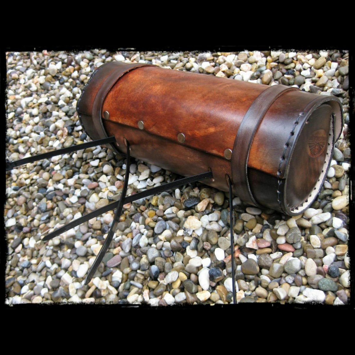 dhカスタム 本革ツールバッグ HDスカル ブラウン-03