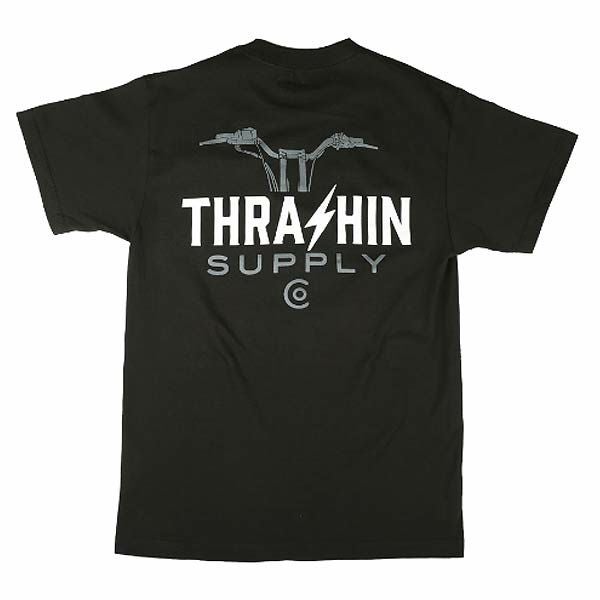 Thrashin Supply 「HANDLE BAR」Tシャツ ブラック-01