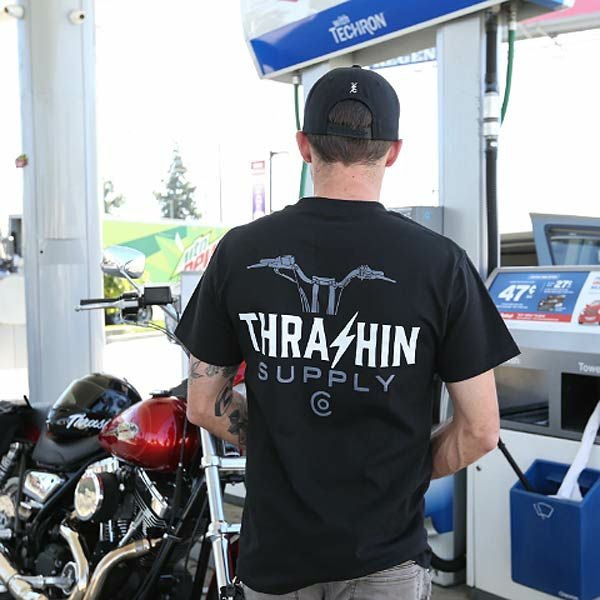 Thrashin Supply 「HANDLE BAR」Tシャツ ブラック-03