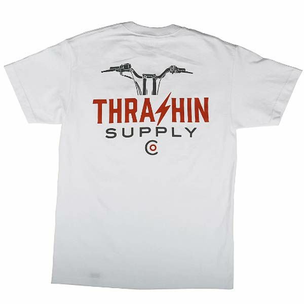 Thrashin Supply 「HANDLE BAR」Tシャツ ホワイト-01