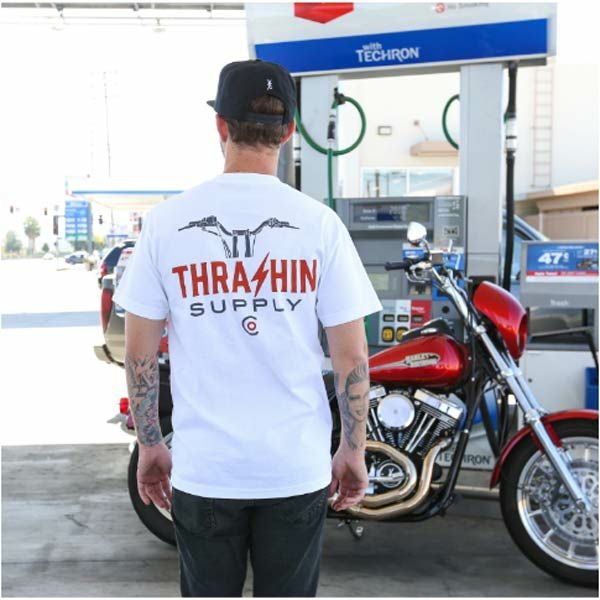 Thrashin Supply 「HANDLE BAR」Tシャツ ホワイト-03