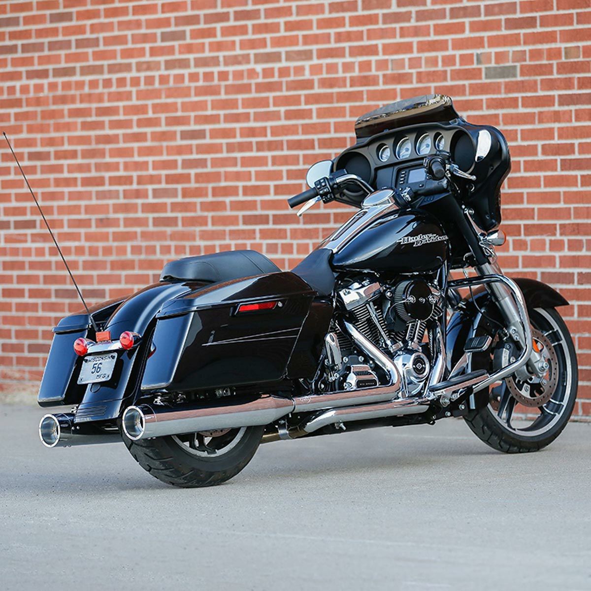 S&S エルドラド Mark-45 マフラー＆エキゾーストパイプ　クローム/クロームトレーサーエンド-01