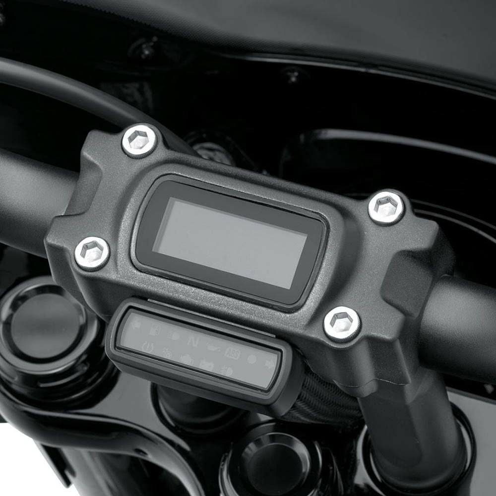 Harley-Davidson ゲージマウント クランプ1.25インチハンドル用 ゲージ トップクランプキット ブラック 1.25インチハンドル用