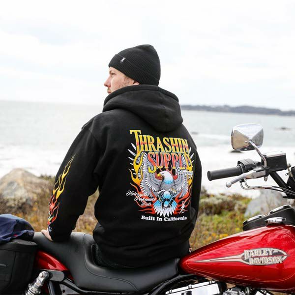 Thrashin Supply　THE FLAME　プルオーバーパーカー-03