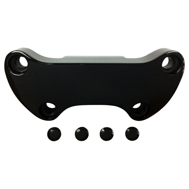 ドラッグスペシャルティーズ スカート付ハンドルクランプ スムース グロスブラック-01