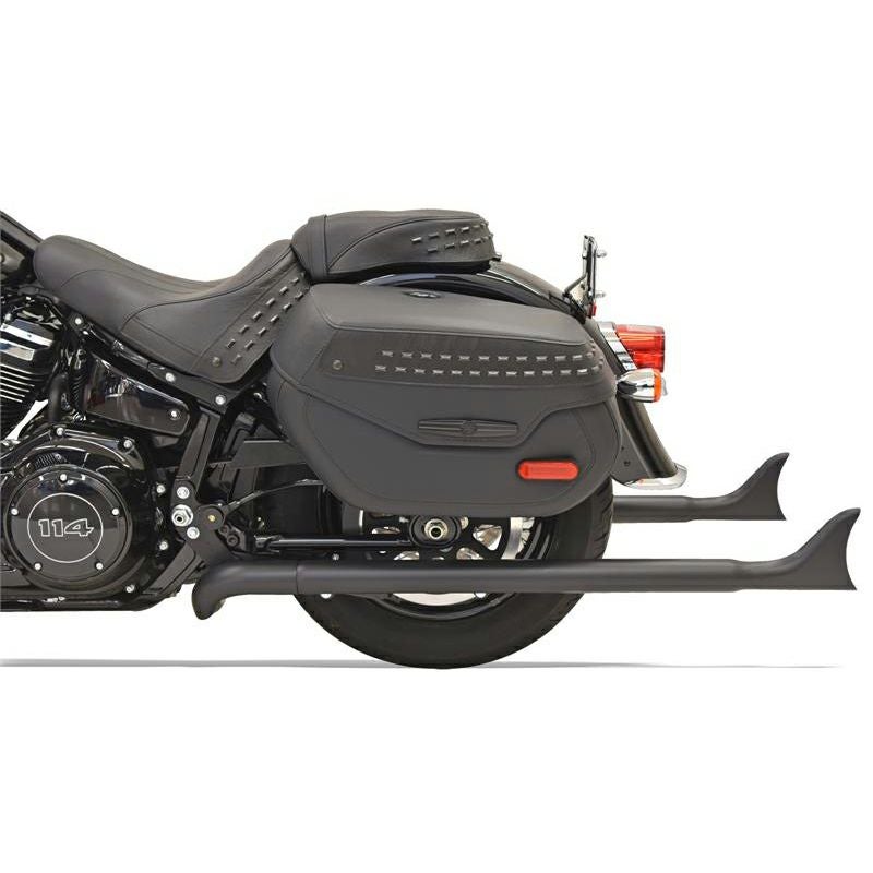 バッサーニ トゥルーデュアル・フィッシュテールフルエキゾーストマフラー ブラック 36インチ-03