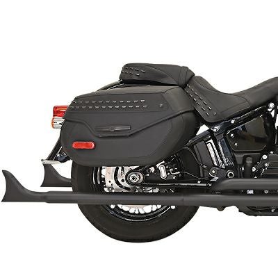 バッサーニ トゥルーデュアル・フィッシュテールフルエキゾーストマフラー ブラック 33インチ-02