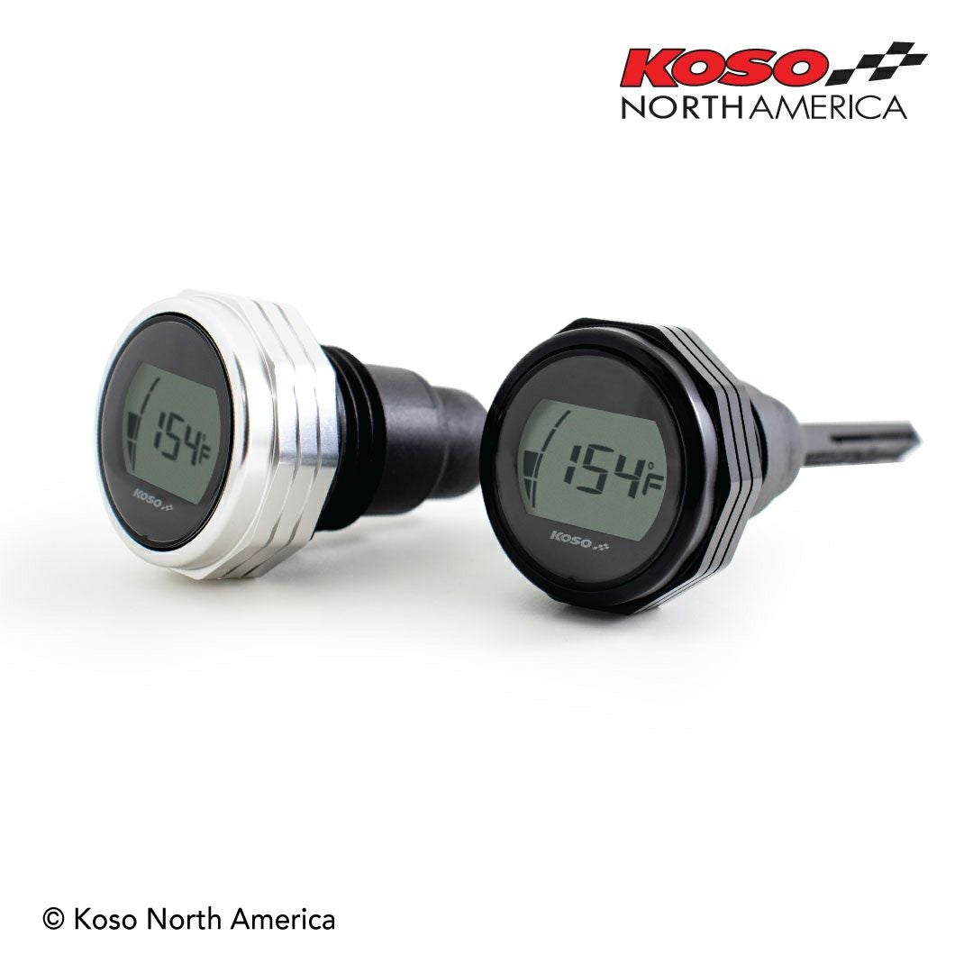 KOSO デジタル油温計付 オイルディップスティック ブラック TOURING-03