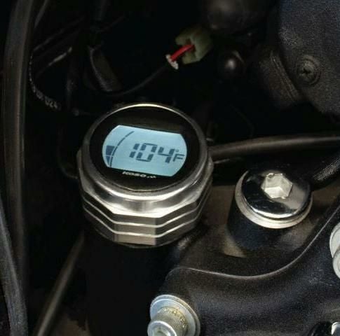 LCD油温度計付 ハーレー オイルディップスティック クローム