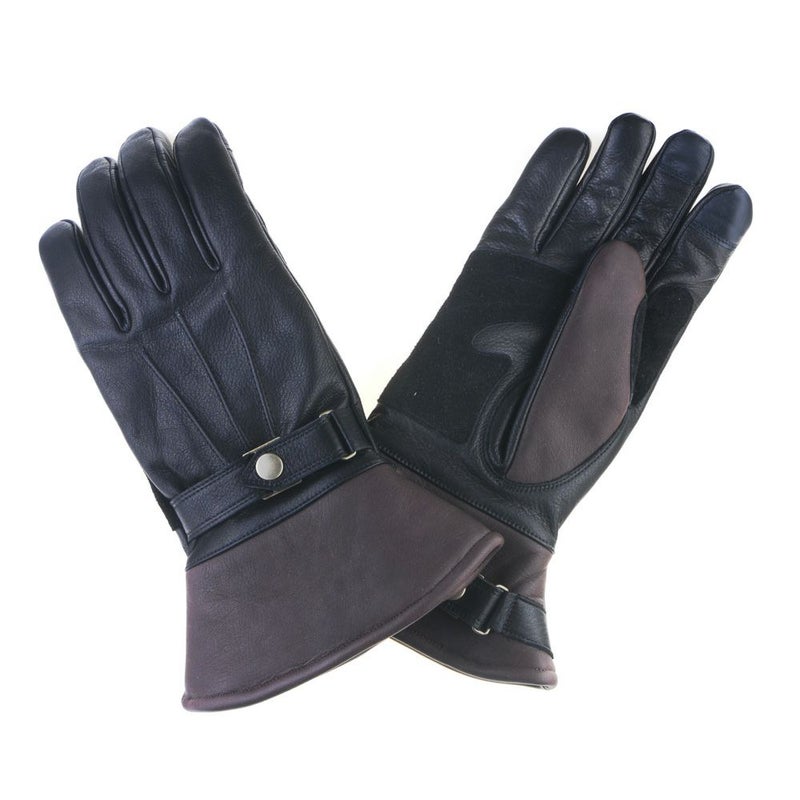 GMG ガントレット グローブ セミロング ブラック＆ブラウン-01