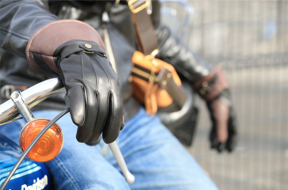 GMG ガントレット グローブ セミロング ブラック＆ブラウン-04