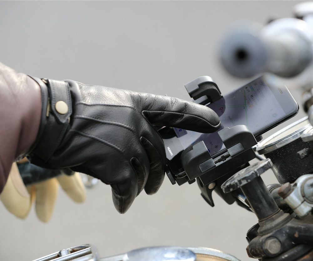 GMG ガントレット グローブ セミロング ブラック＆ブラウン-05