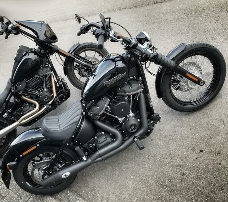 RED THUNDER EXHAUST フルエキゾーストマフラー セラミック・ブラック　　M8ソフテイル-03