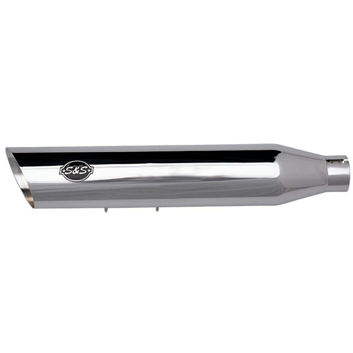 S&S eマーク付車検対応 スラッシュカット・スリップオンマフラー クローム-04