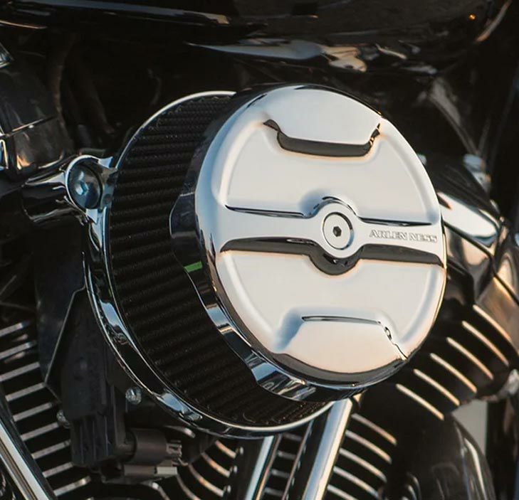 アレンネス ナックルカバー付 ビッグサッカー・ステージ1・エアクリーナーキット クローム-01