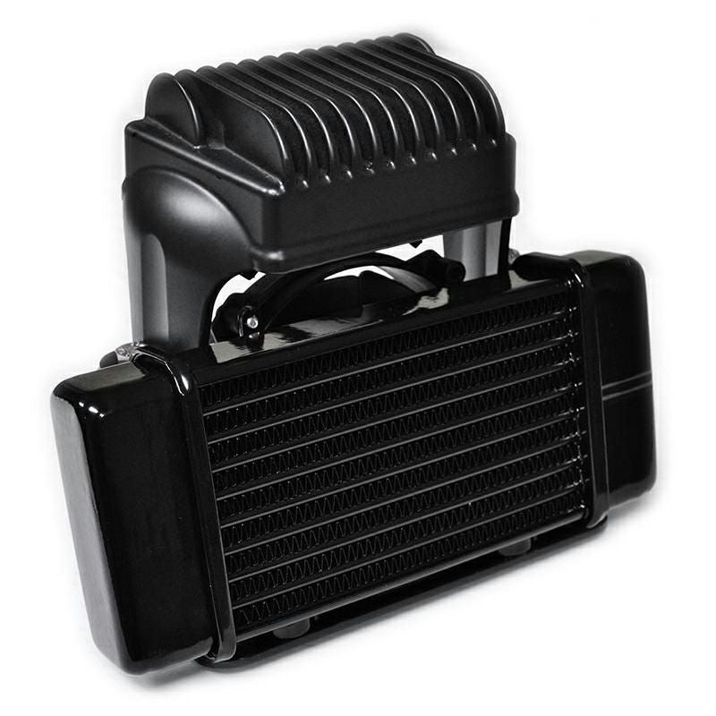 JAGG 電動ファン付 ローマウント 10列 オイルクーラー ブラック-02