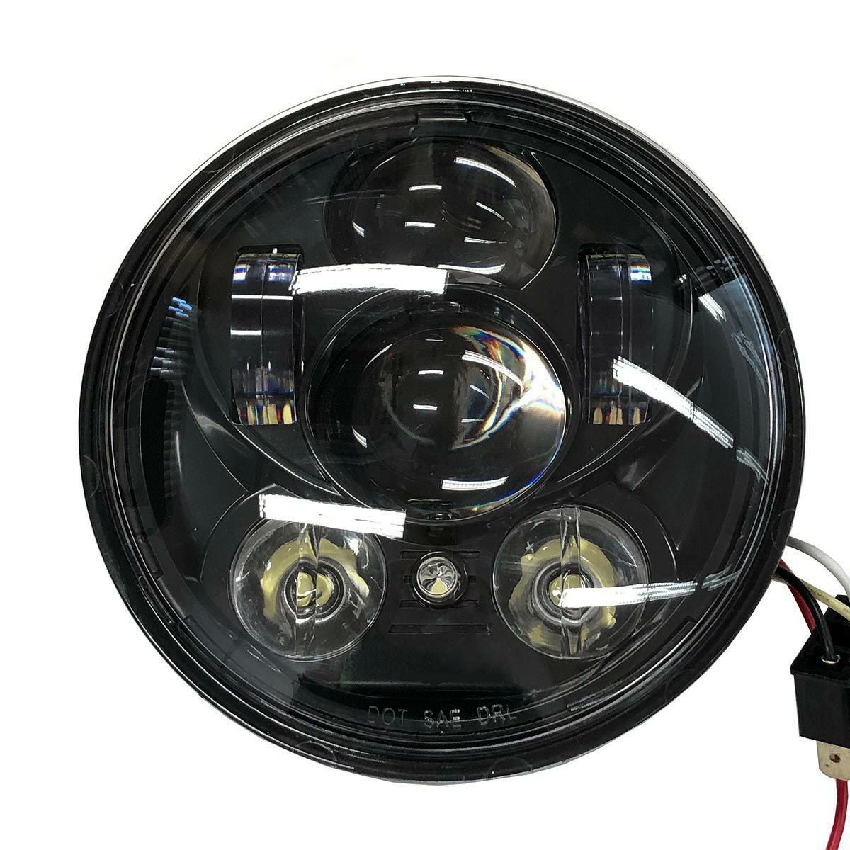 プロジェクターLED 5-3/4インチ・ヘッドライト　ブラック ポジション付き-01