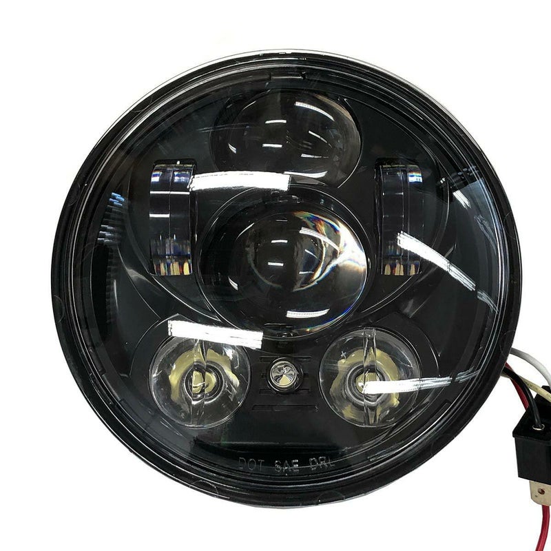 プロジェクターLED 5-3/4インチ・ヘッドライト　ブラック ポジション付き-01