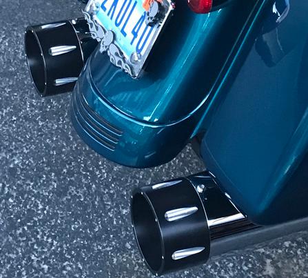 PowerHouse スリップオンマフラー 4.5インチ ティアドロップエンドキャップ-01