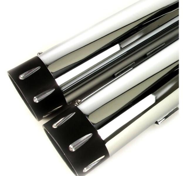 PowerHouse スリップオンマフラー 4.5インチ ティアドロップエンドキャップ-03