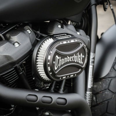 Thunderbike オーバル・エアクリーナーキット マットブラック 