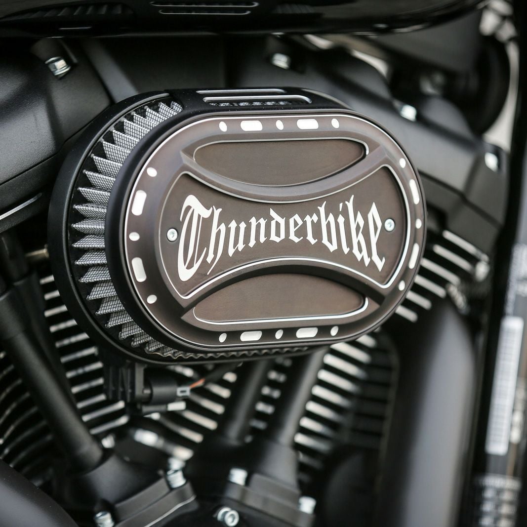 サンダーバイク エアクリーナーカバー Thunderbike オーバル・エアクリーナーカバー トルク/TBロゴ |ハーレー